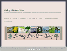 Tablet Screenshot of livinglifeourway.com